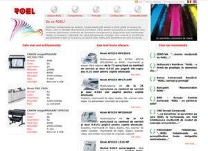 site web complex, configurator produse